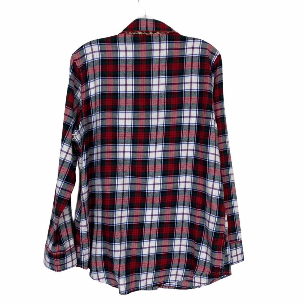 Lauren Ralph Lauren Plaid Pajama Top Red Size L - Picture 5 of 8